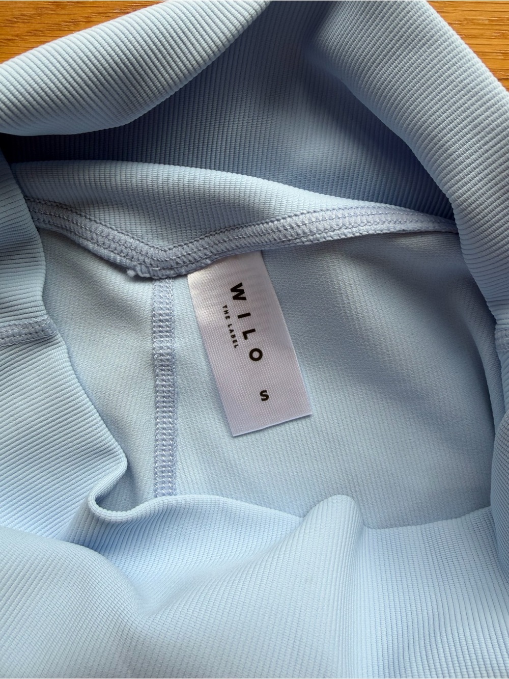 Light Blue Wilo Ribbed High Rise Leggings - Size Small - Picture 3 of 5